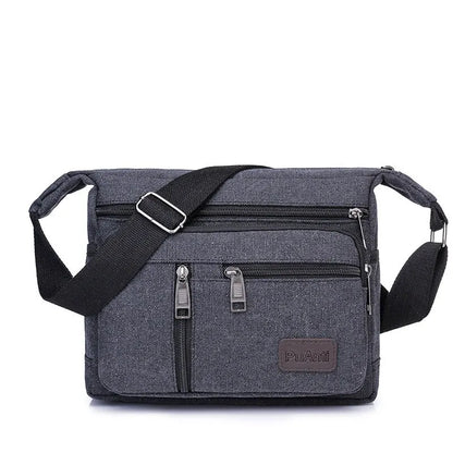Men's Canvas Shoulder Bag Crossbody Tote Travel Messenger Fashion Handbag