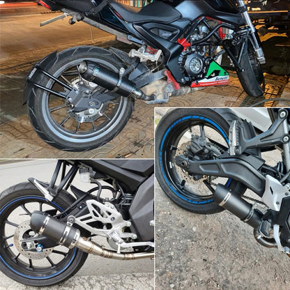 Carbon Fiber 51MM Motorcycle Exhaust Muffler Pipe Escape Moto LeoVince for kawasaki er6n sv650 Z800 R1 cb650f cb1000r cbr250r-EXPROTAS