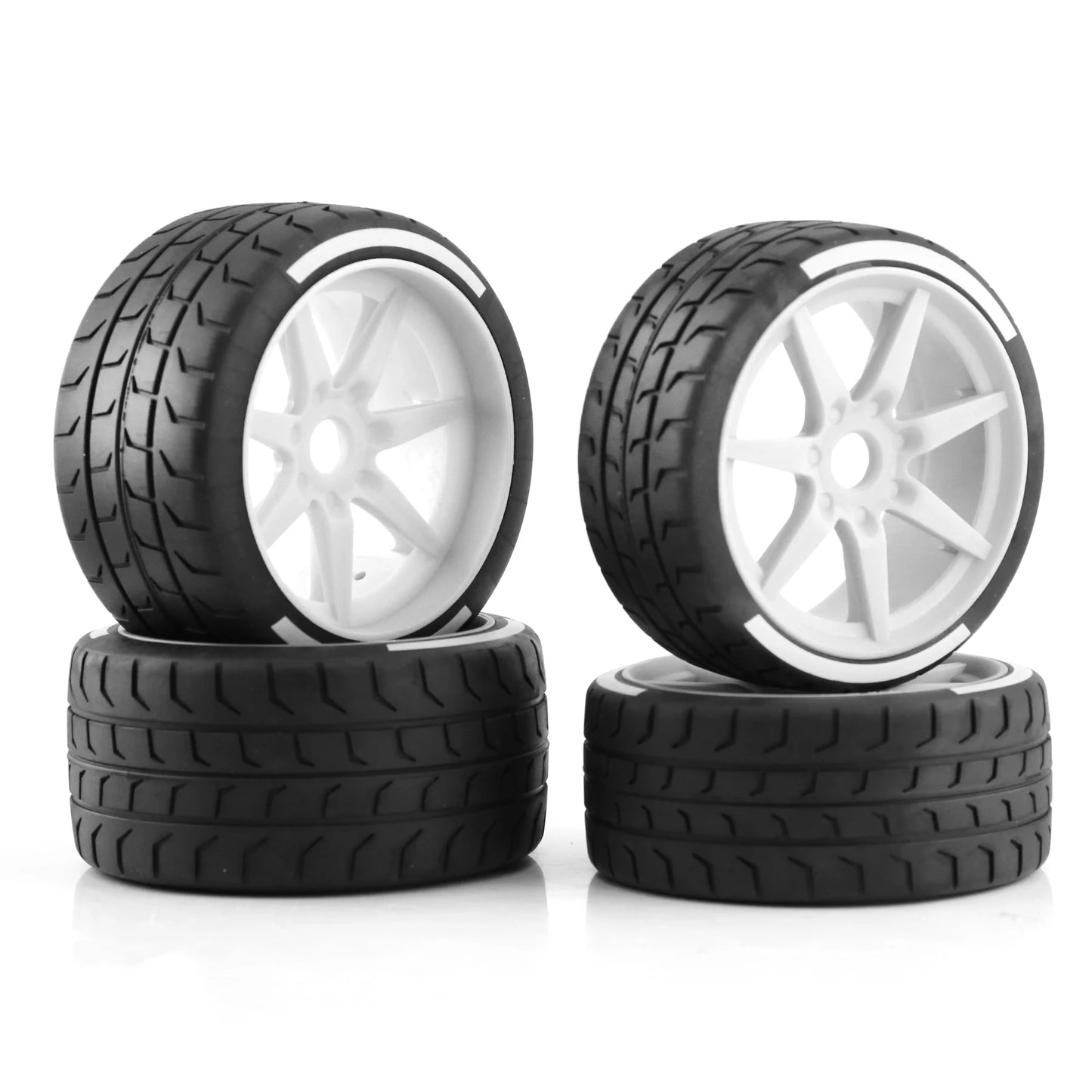 4Pcs Tire Tyre 17mm Wheel Hex For ARRMA1/7 Firebird FELONY FSR Flying God Mustang GT Flat Running Da DA GT Tire Racing Highway