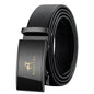 OYIFAN Leather Belt Men Automatic Buckle Ratchet Sliding Dress Black Belts