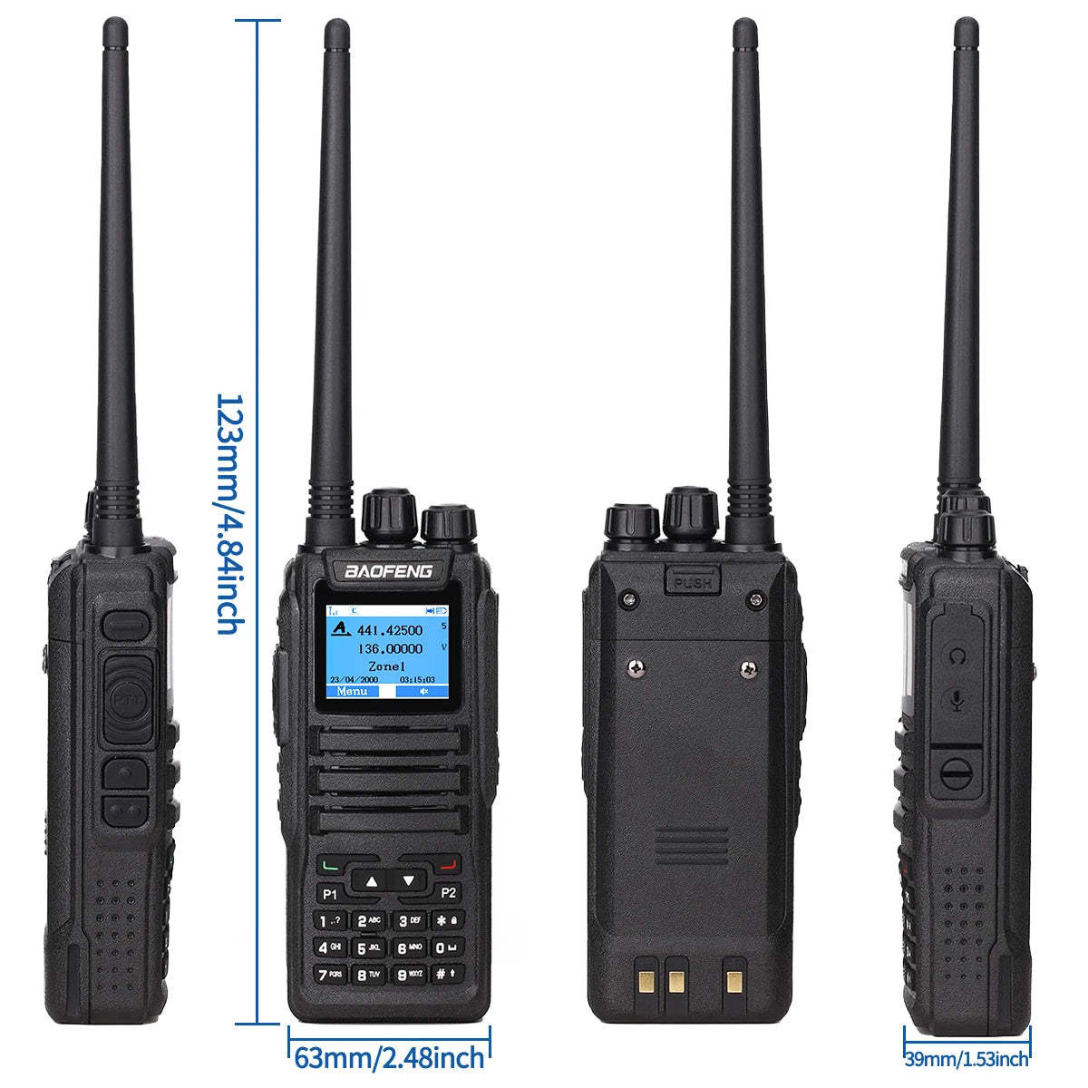 Baofeng DMR DM 1701 Digital Walkie Talkie Dual Mode Analog Two Way Radio Open GD77 Dual Time Slot Tier 1+2 Ham Radio DR 1801-EXPROTAS