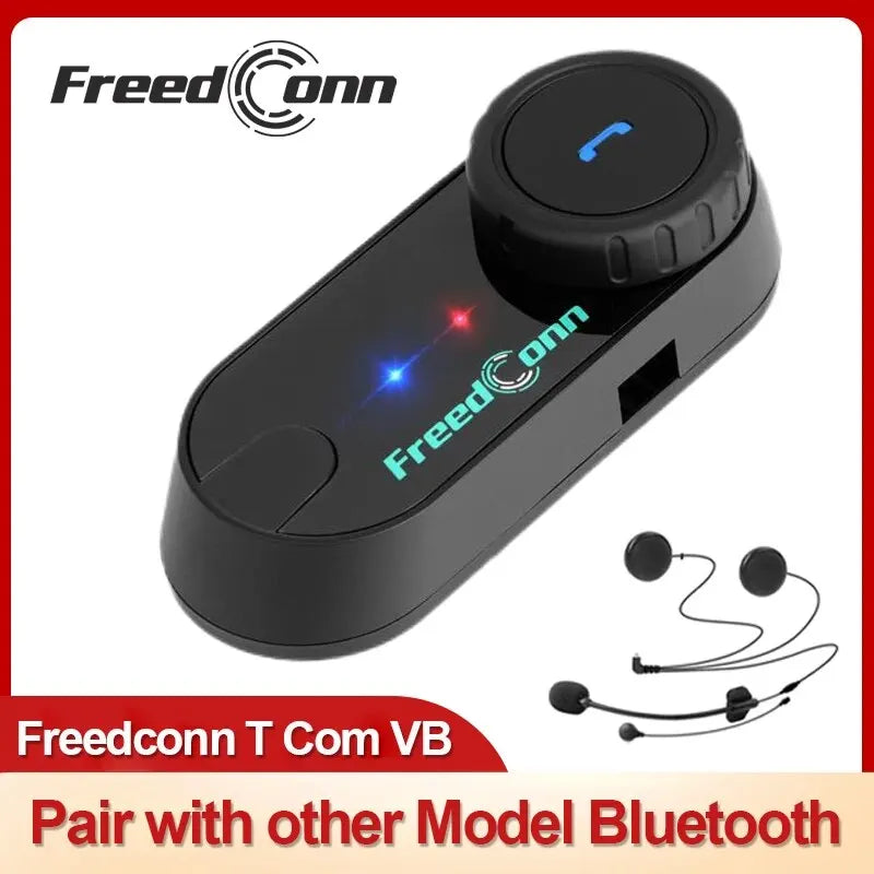 Freedconn Motorcycle Helmet Bluetooth Intercom Headset 6 Riders Music Share