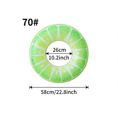 1PC Watermelon Inflatable Swim Ring, Adult Pool Float, Thickened PVC Floats, Summer Beach Water Toy Pool Party Ring