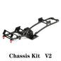 Carbon Fibre LCG Chassis Kit Rails V2 Skid 1/10 RC Crawler SCX10 III