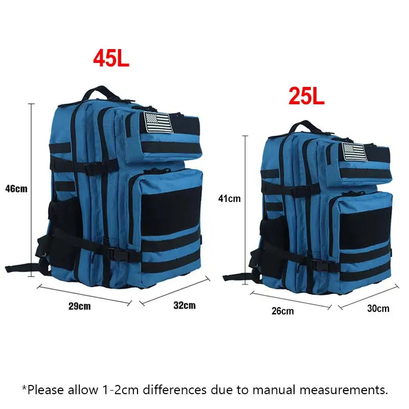 25L 45L Camping Hiking Backpack Tactical Bag Molle Patches Travel 900D Men Women Men Outdoor Ruckdack Shoulder Travel Gym Pack-EXPROTAS