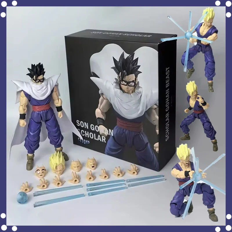 CT TOYS Dragon Ball Z S.H.Figuarts SHF Super Saiyan SSJ Son Gohan Scholar Anime Action Figure Figuras model Collection Gift Toys-EXPROTAS