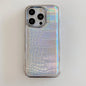 Colourful Crocodile Leather Case for iPhone 11-17 Air Pro Max Plus Shockproof