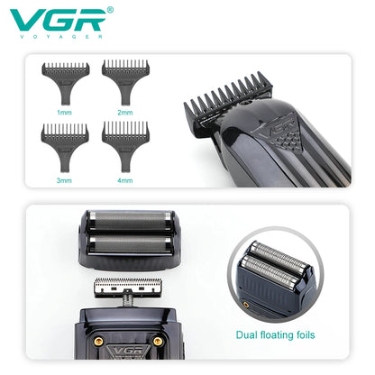 VGR Electric Shaver Beard Trimmer Professional Cordless Hair Clipper 644