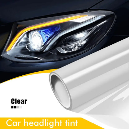 50x200cm Car Headlight Tint Film Black Smoke Vinyl Wrap Waterproof Sticker