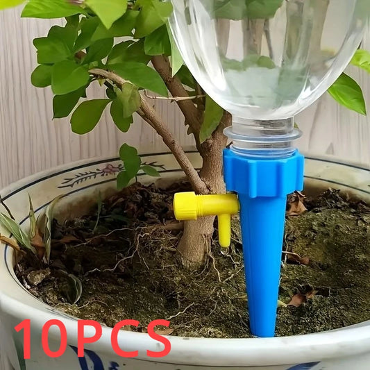 10PCS Plant Watering Drip Irrigation System Adjustable Garden Home Flower
