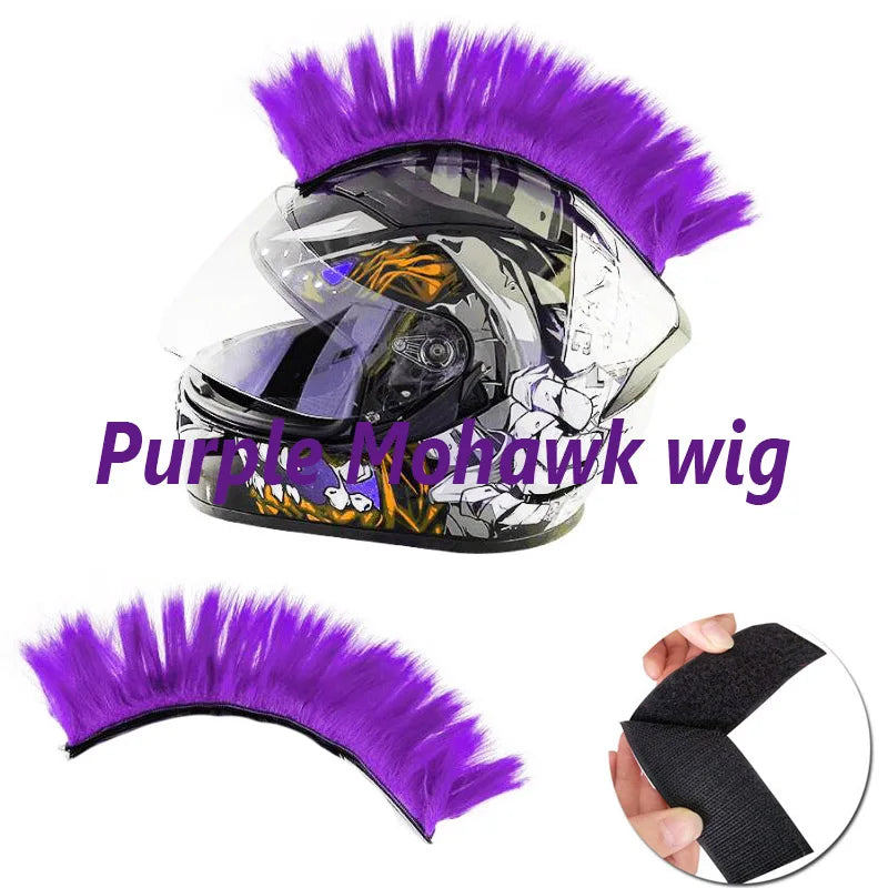 Creative Personality Motorcycle Electric Helmet Decoration Mohawk Wig Hair Motorbike Helmet Accessories Stickers Cosplay Styling-EXPROTAS