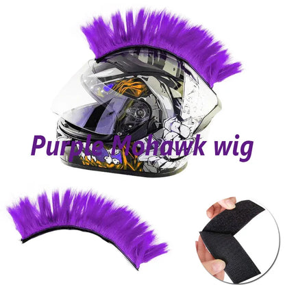 Creative Personality Motorcycle Electric Helmet Decoration Mohawk Wig Hair Motorbike Helmet Accessories Stickers Cosplay Styling-EXPROTAS
