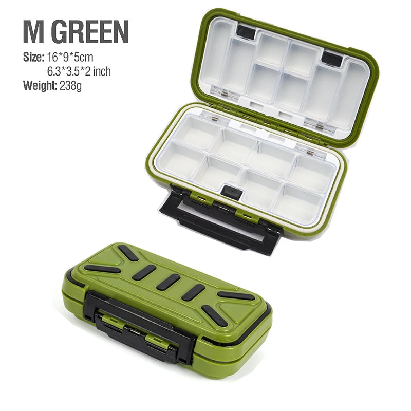 Waterproof Fishing Tackle Box Hook Lure Bait Storage Organizer Case