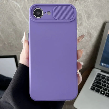 iPhone 11-16E Pro Max Plus Mini TPU Case Slide Camera Cover Shockproof Soft