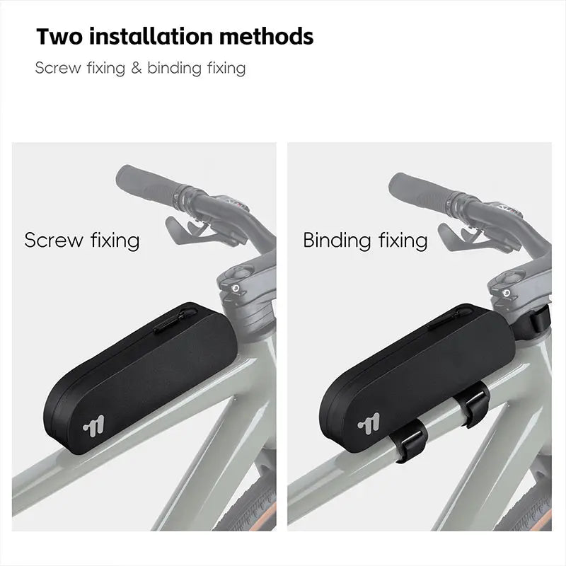 WEST BIKING Bike Top Tube Bag TPU Cycling Front Bag With Screws or Straps Waterproof Windproof Gravel Road Bike Top Frame Bag-EXPROTAS