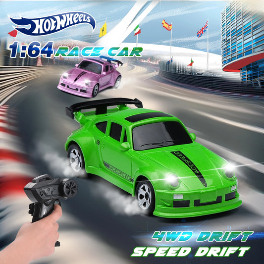 Mini Desktop RC Drift Car 1:64 4WD Remote Control Stunt Racing Toy
