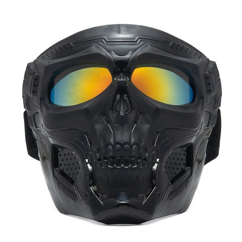 Motorcycle Skull Mask Goggles Windproof Outdoor Riding Glasses Tactical