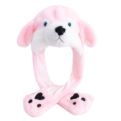 Funny Ear Hat Plush Rabbit Animal Cap for Party Teens Headwear