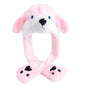 Funny Ear Hat Plush Rabbit Animal Cap for Party Teens Headwear