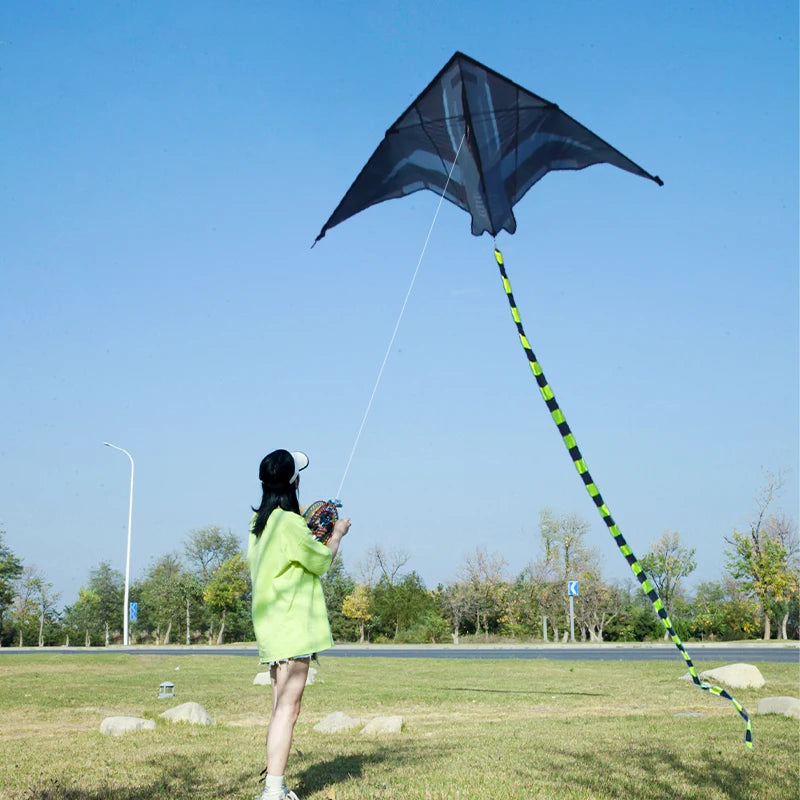 2m Delta Kite for Outdoor Fun - Huge Easy Flyer for Kids & Adults