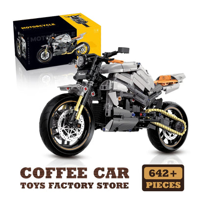 1:8 High-Tech Motorbike Building Blocks MOC Speed Racing Motorcycle Model Toy Gift