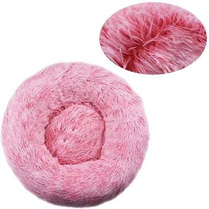 40-90cm Cat Bed Plush Round Soft Warm Cushion for Dog Pet Winter Sleeping