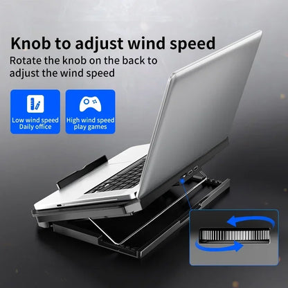 Q100 17" Gaming Laptop Cooler Pad w/ LED Screen Dual USB 2600RPM Fan