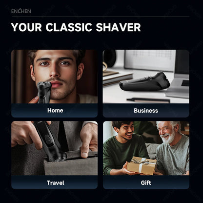 3D Floating Blade Electric Shaver for Men USB Rechargeable Rotary Razor