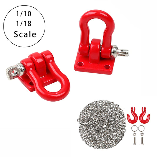 RS RC Metal Trailer Tow Hook Upgrade 1:10 Crawler SCX10 Redcat Gen8 Capra