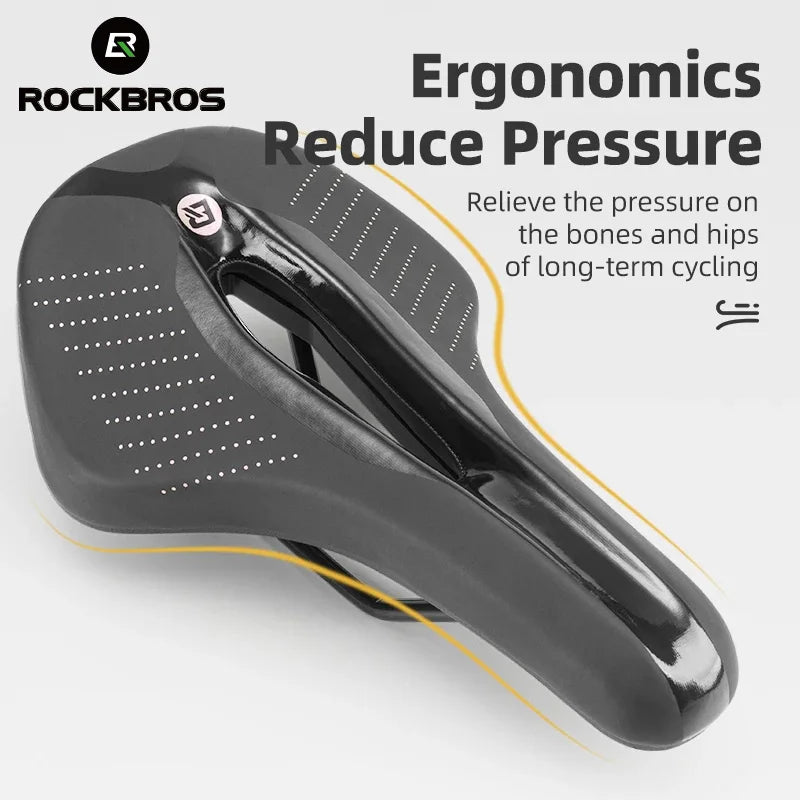 ROCKBROS Cycling Saddle Waterproof Breathable Soft Ultralight MTB Road Bike Seat