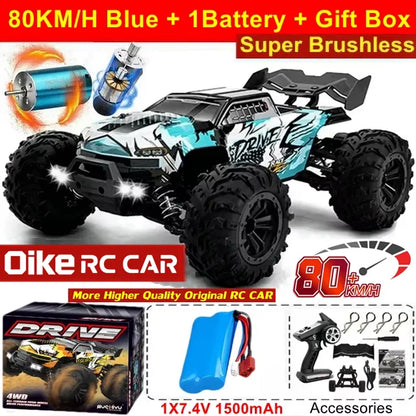 4WD RC Car Remote Control Buggy Off Road Brushless 80KM/H Racing Truck