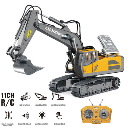 2.4Ghz Remote Control Car Rc Forklift Truck Engineering Vehicles Cranes Liftable Spray Simulated Sound Toys For Children's Gifts-EXPROTAS