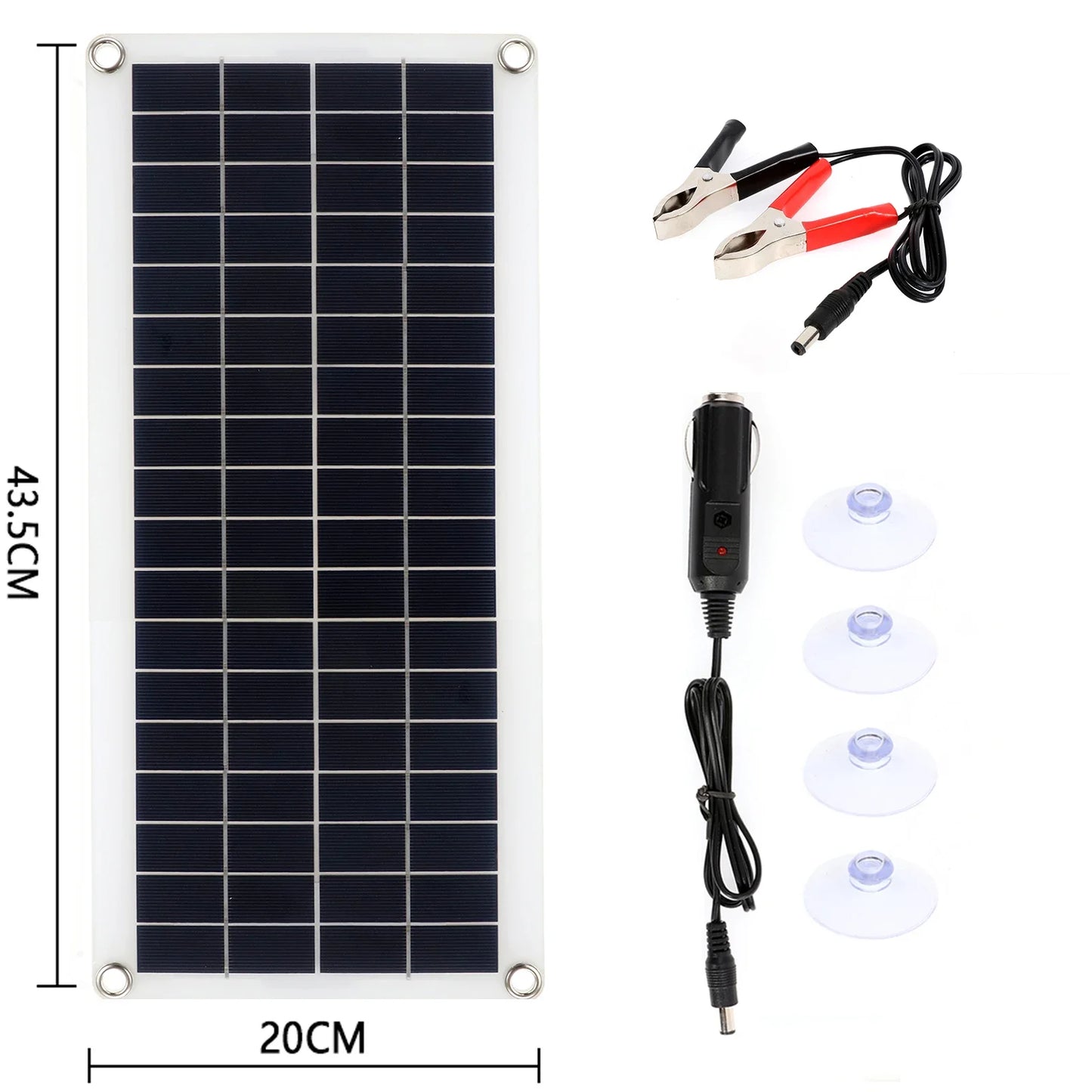30W Battery Boat Charger Solar Panel 12V Dual USB Controller for RV
