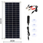 30W Battery Boat Charger Solar Panel 12V Dual USB Controller for RV