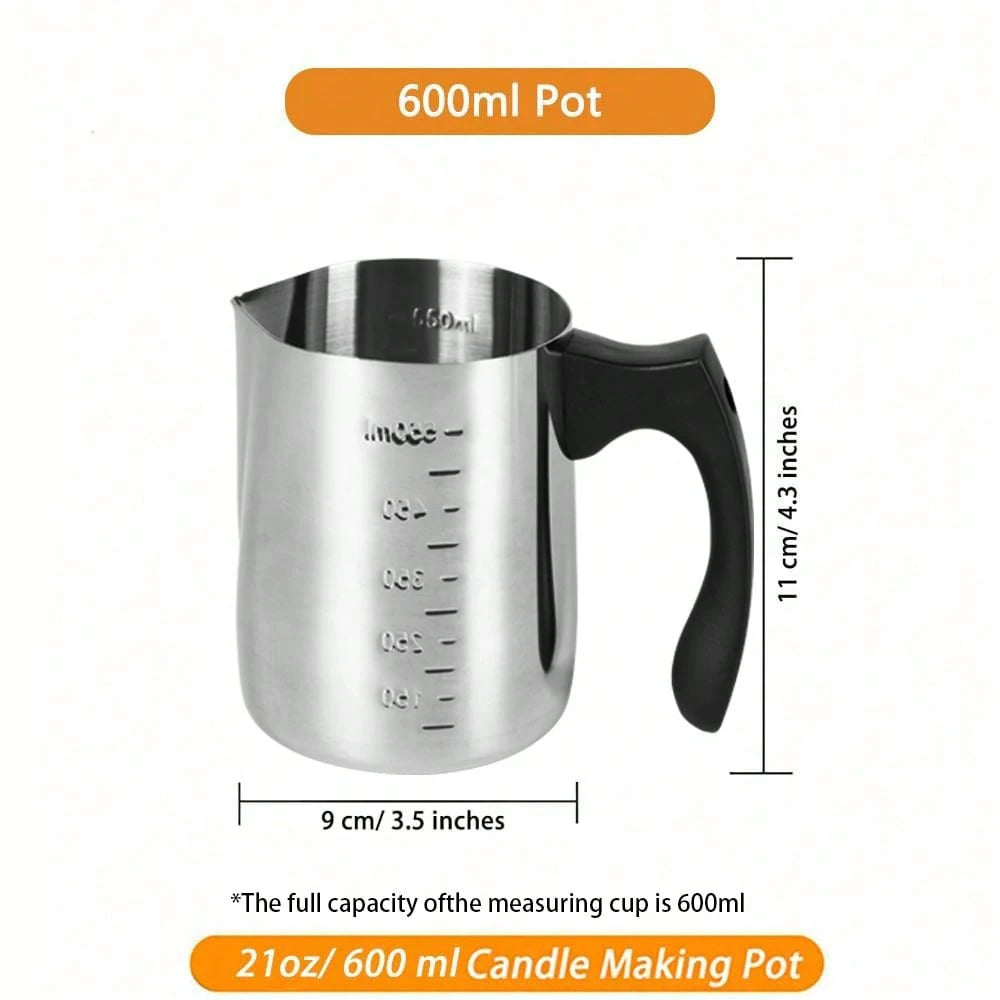 Candle Wick Holder Making Supplies for DIY Candles Wax Pouring Pot 900ml