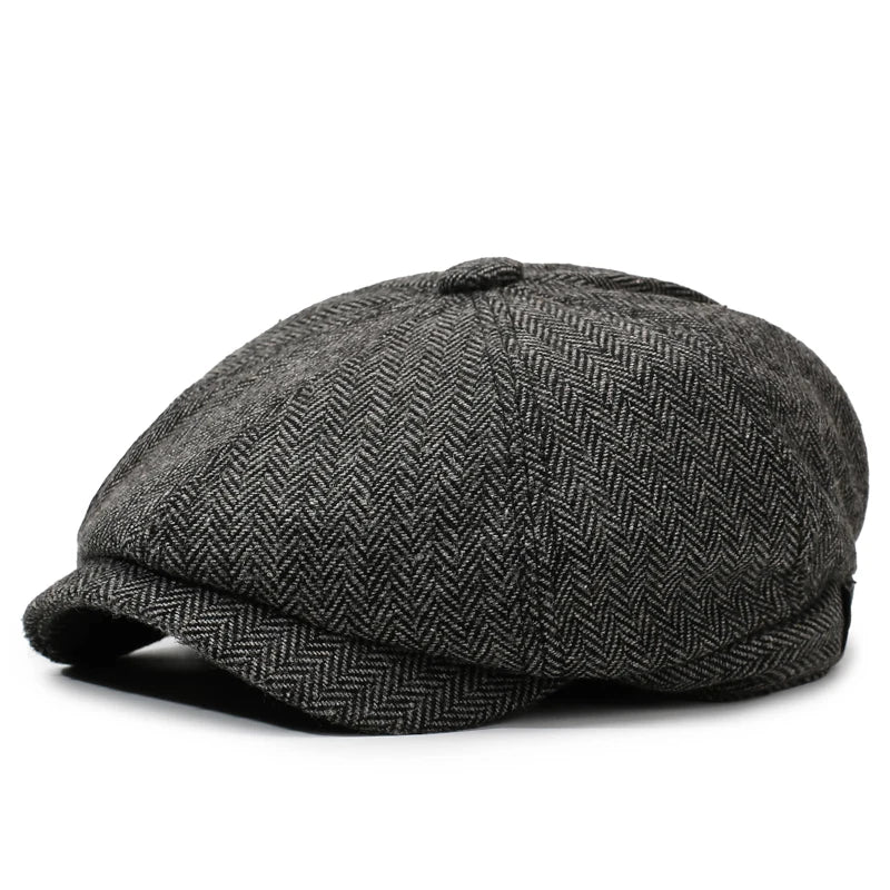 Unisex Newsboy Hat Retro Beret Cap for Spring Autumn Travel Casual