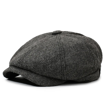Unisex Newsboy Hat Retro Beret Cap for Spring Autumn Travel Casual