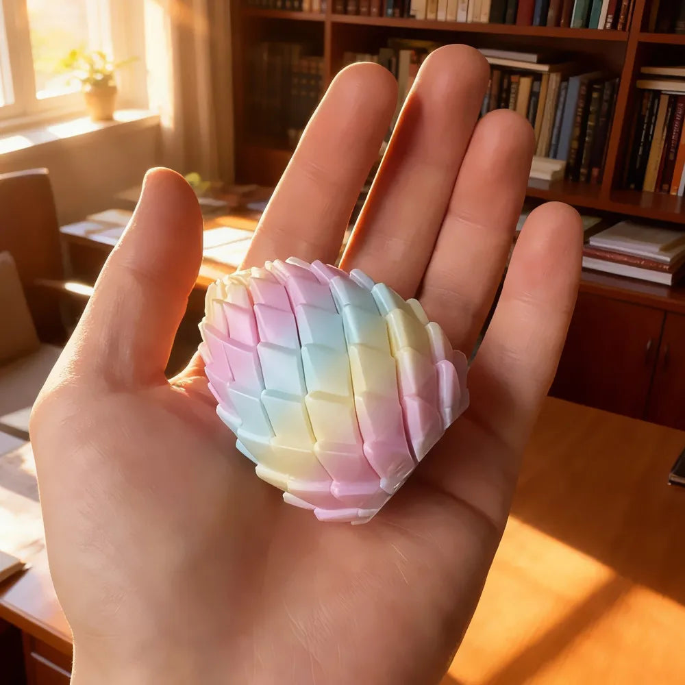 3D Printed Dragon Egg Stress Relief Fidget Desk Ornament Deformable Twist
