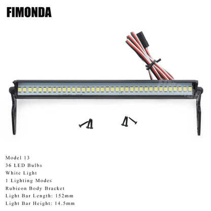RC Crawler Roof LED Light Bar White Coloured Adjustable Modes 1/10 TRX4 SCX10