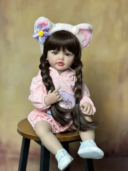 BZDOLL 55 CM 22 Inch Reborn Dolls Realistic Full Silicone Baby Bebe Newborn Girl Doll Princess Toddler Toy Gift-EXPROTAS