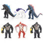 6Pcs Godzilla Kong Empire Action Figures Monsterverse Battle Roar Toys