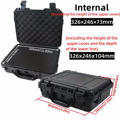 1pc Hard Carry Case Waterproof Storage Box with Pre-Cut Sponge Organizer