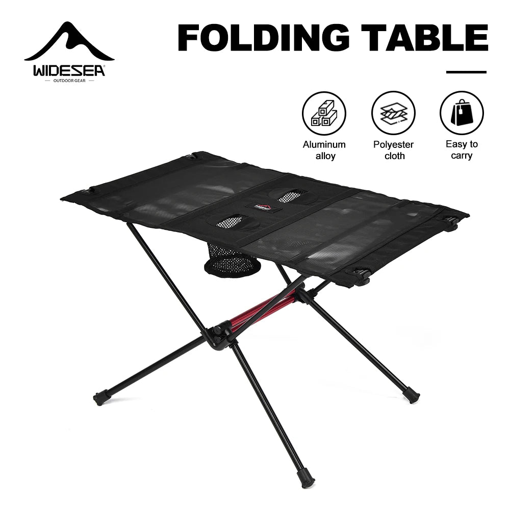 Portable Folding Camping Table with Cup Holders Lightweight Outdoor Picnic