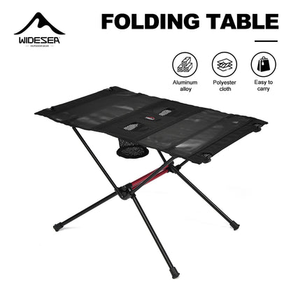 Portable Folding Camping Table with Cup Holders Lightweight Outdoor Picnic