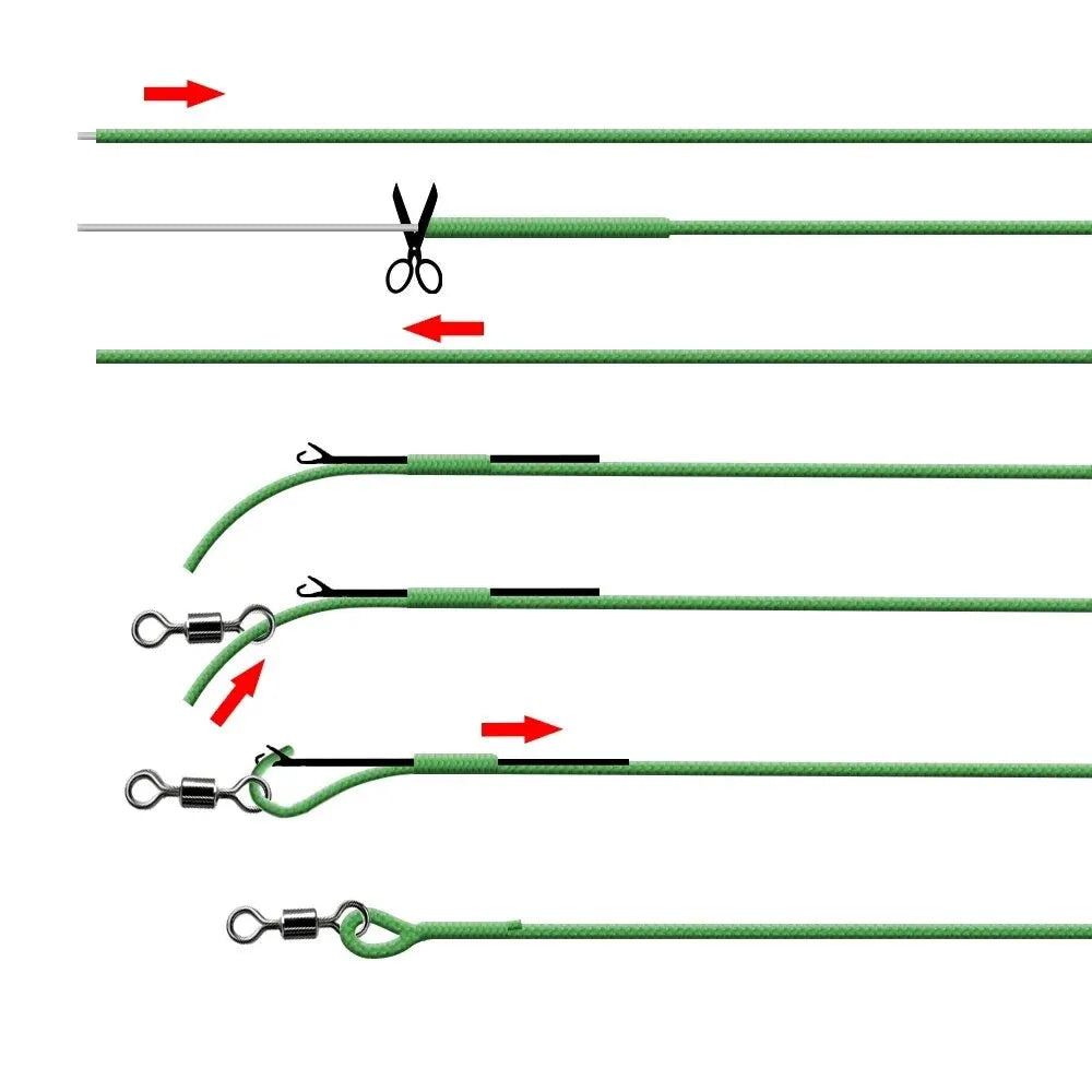 Hirisi 35lb 7m Leadcore Carp Fishing Line Braided Lead Hair Rig Tackle