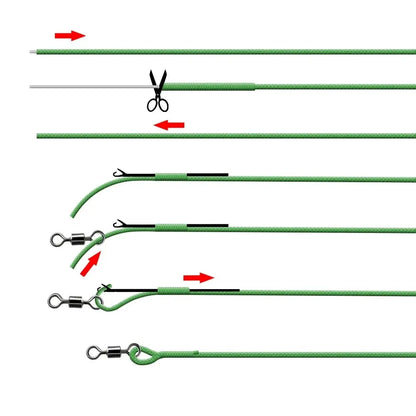 Hirisi 35lb 7m Leadcore Carp Fishing Line Braided Lead Hair Rig Tackle