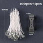 Candle Wicks Pre Waxed with Sustainers Long Tabbed for Craft Making 100pcs