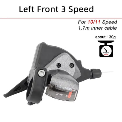 MicroNEW MTB Shifter Lever 3x7 3x8 3x9 3x10 3x11 Speed Front Rear Trigger Shift