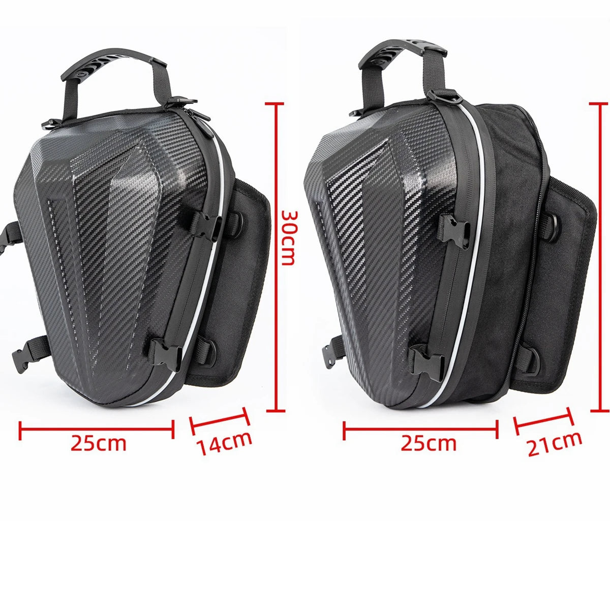 Motorcycle Tail Bag Waterproof Expandable Rear Seat Pack for Scooter