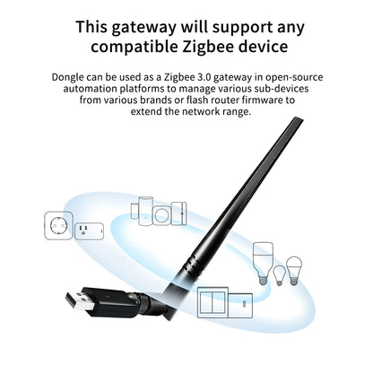 ZigBee USB Dongle Gateway Smart Home Hub for Home Assistant Zigbee2MQTT